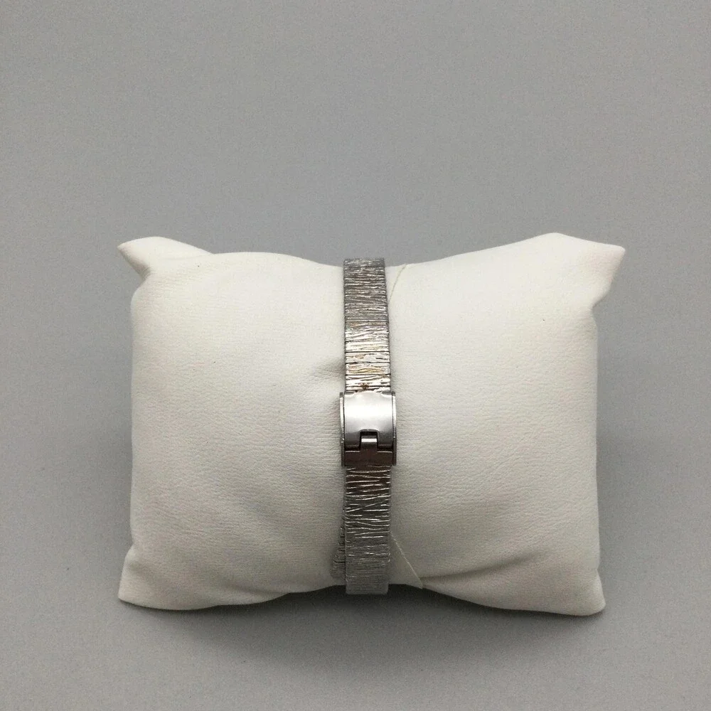 Vintage Timex Womens Watch 18mm Gold Dial Silver Tone Bracelet Manual Wind